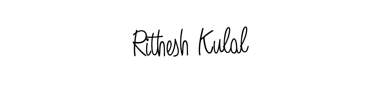 Create a beautiful signature design for name Rithesh Kulal. With this signature (Angelique-Rose-font-FFP) fonts, you can make a handwritten signature for free. Rithesh Kulal signature style 5 images and pictures png