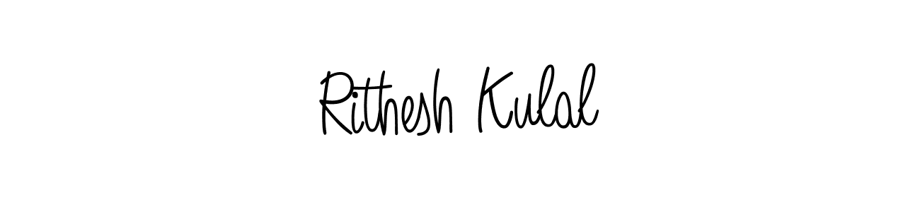 Create a beautiful signature design for name Rithesh Kulal. With this signature (Angelique-Rose-font-FFP) fonts, you can make a handwritten signature for free. Rithesh Kulal signature style 5 images and pictures png