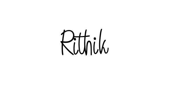 How to make Rithik name signature. Use Angelique-Rose-font-FFP style for creating short signs online. This is the latest handwritten sign. Rithik signature style 5 images and pictures png