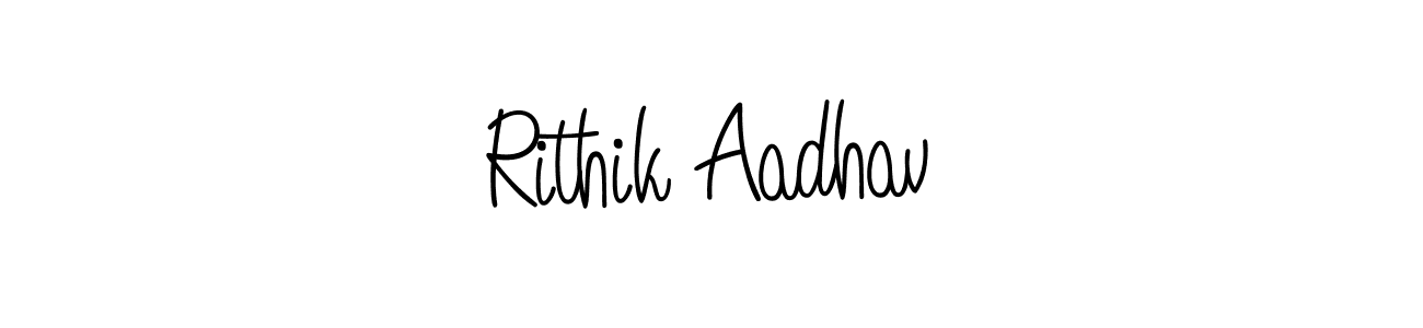 How to make Rithik Aadhav name signature. Use Angelique-Rose-font-FFP style for creating short signs online. This is the latest handwritten sign. Rithik Aadhav signature style 5 images and pictures png