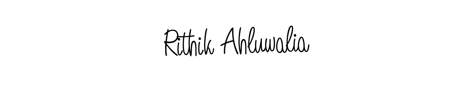 Make a beautiful signature design for name Rithik Ahluwalia. With this signature (Angelique-Rose-font-FFP) style, you can create a handwritten signature for free. Rithik Ahluwalia signature style 5 images and pictures png