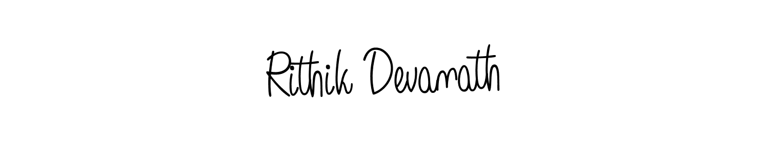 Rithik Devanath stylish signature style. Best Handwritten Sign (Angelique-Rose-font-FFP) for my name. Handwritten Signature Collection Ideas for my name Rithik Devanath. Rithik Devanath signature style 5 images and pictures png