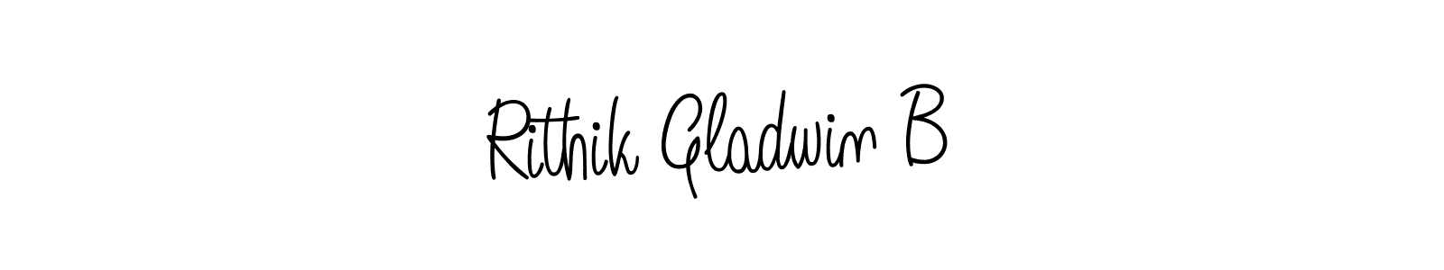 Also we have Rithik Gladwin B name is the best signature style. Create professional handwritten signature collection using Angelique-Rose-font-FFP autograph style. Rithik Gladwin B signature style 5 images and pictures png