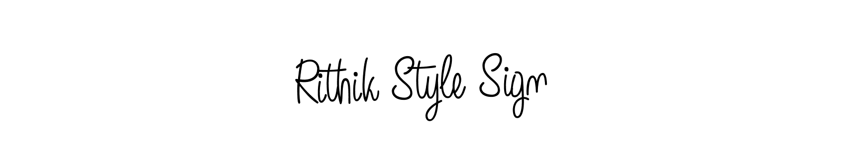 Design your own signature with our free online signature maker. With this signature software, you can create a handwritten (Angelique-Rose-font-FFP) signature for name Rithik Style Sign. Rithik Style Sign signature style 5 images and pictures png