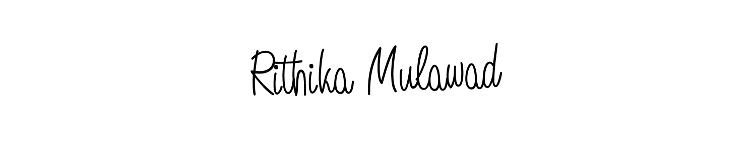 You should practise on your own different ways (Angelique-Rose-font-FFP) to write your name (Rithika Mulawad) in signature. don't let someone else do it for you. Rithika Mulawad signature style 5 images and pictures png