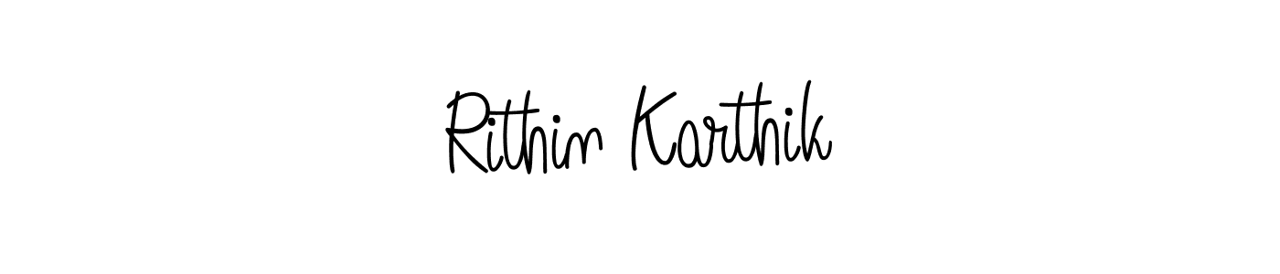 Best and Professional Signature Style for Rithin Karthik. Angelique-Rose-font-FFP Best Signature Style Collection. Rithin Karthik signature style 5 images and pictures png