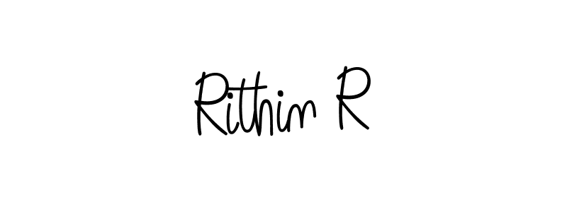 Design your own signature with our free online signature maker. With this signature software, you can create a handwritten (Angelique-Rose-font-FFP) signature for name Rithin R. Rithin R signature style 5 images and pictures png