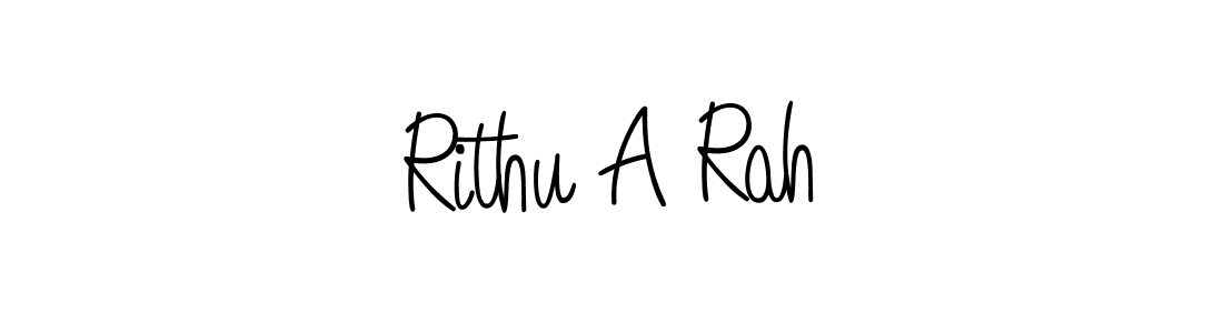 How to make Rithu A Rah name signature. Use Angelique-Rose-font-FFP style for creating short signs online. This is the latest handwritten sign. Rithu A Rah signature style 5 images and pictures png