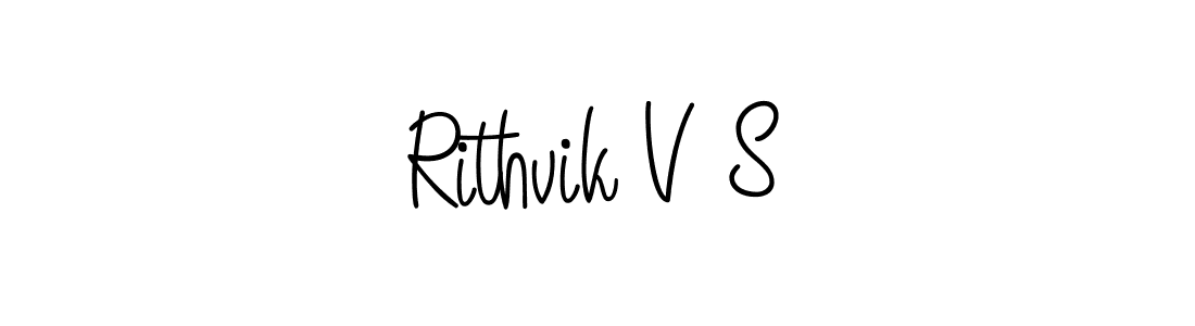 How to Draw Rithvik V S signature style? Angelique-Rose-font-FFP is a latest design signature styles for name Rithvik V S. Rithvik V S signature style 5 images and pictures png