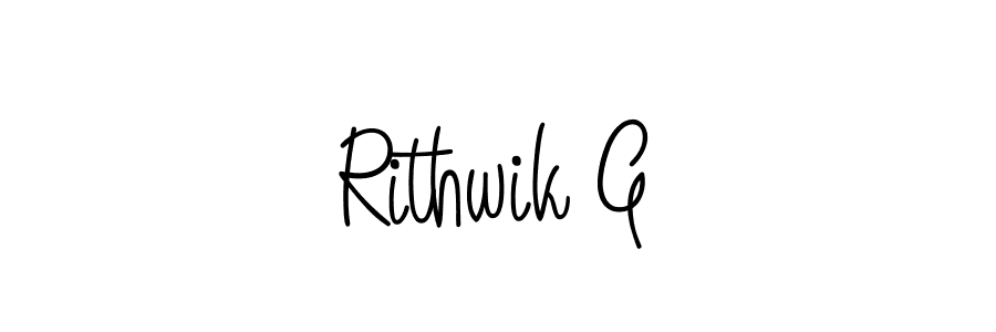 Design your own signature with our free online signature maker. With this signature software, you can create a handwritten (Angelique-Rose-font-FFP) signature for name Rithwik G. Rithwik G signature style 5 images and pictures png