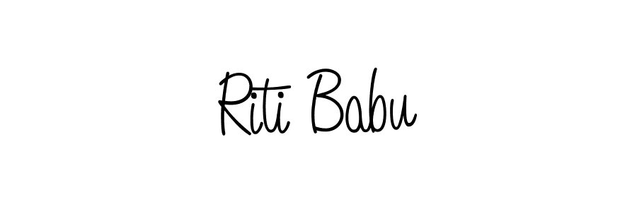 The best way (Angelique-Rose-font-FFP) to make a short signature is to pick only two or three words in your name. The name Riti Babu include a total of six letters. For converting this name. Riti Babu signature style 5 images and pictures png