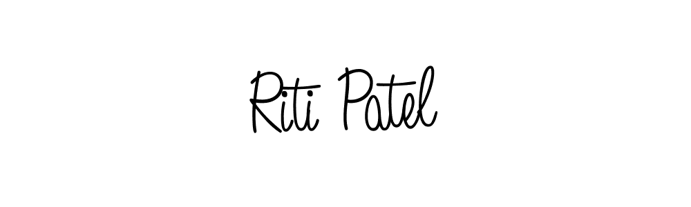 Riti Patel stylish signature style. Best Handwritten Sign (Angelique-Rose-font-FFP) for my name. Handwritten Signature Collection Ideas for my name Riti Patel. Riti Patel signature style 5 images and pictures png