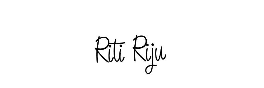 Use a signature maker to create a handwritten signature online. With this signature software, you can design (Angelique-Rose-font-FFP) your own signature for name Riti Riju. Riti Riju signature style 5 images and pictures png