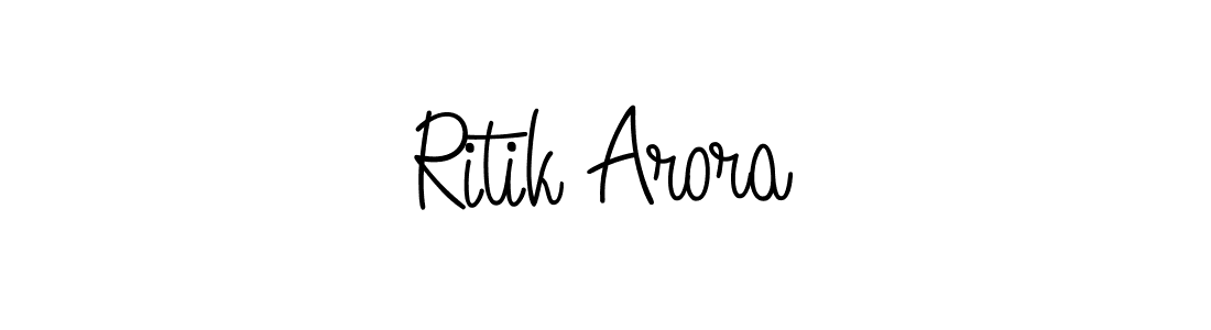 You should practise on your own different ways (Angelique-Rose-font-FFP) to write your name (Ritik Arora) in signature. don't let someone else do it for you. Ritik Arora signature style 5 images and pictures png