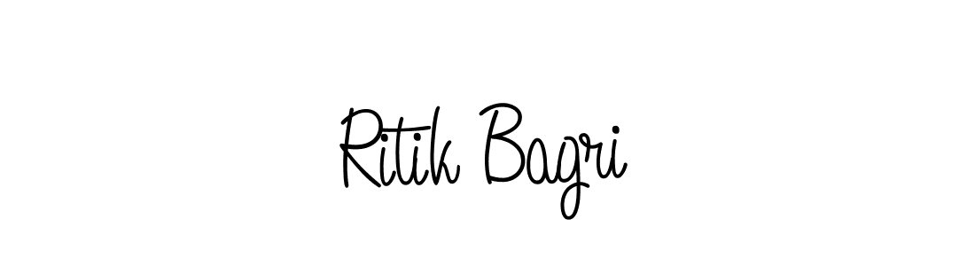 Use a signature maker to create a handwritten signature online. With this signature software, you can design (Angelique-Rose-font-FFP) your own signature for name Ritik Bagri. Ritik Bagri signature style 5 images and pictures png