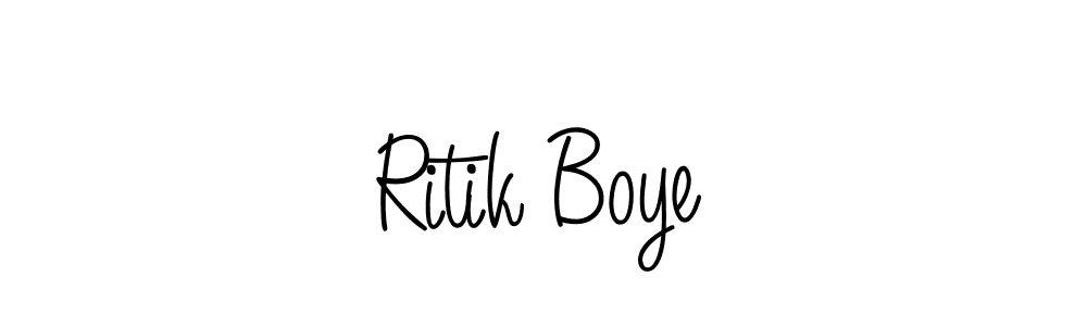 Design your own signature with our free online signature maker. With this signature software, you can create a handwritten (Angelique-Rose-font-FFP) signature for name Ritik Boye. Ritik Boye signature style 5 images and pictures png