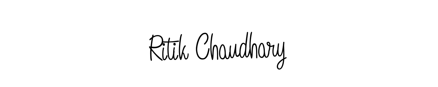 Also we have Ritik Chaudhary name is the best signature style. Create professional handwritten signature collection using Angelique-Rose-font-FFP autograph style. Ritik Chaudhary signature style 5 images and pictures png