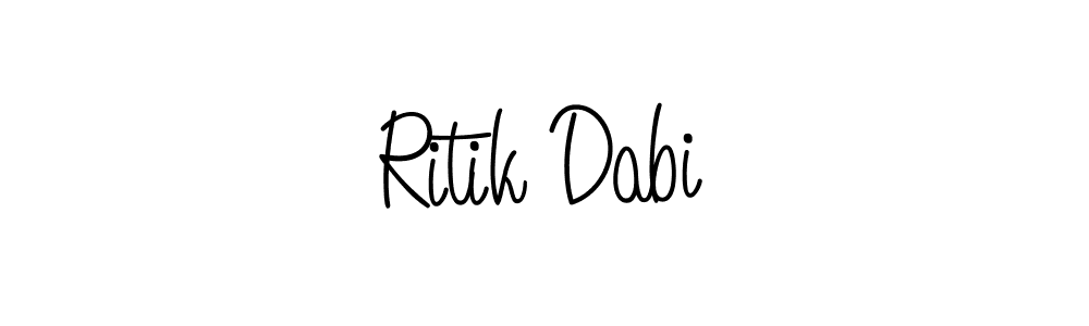 You should practise on your own different ways (Angelique-Rose-font-FFP) to write your name (Ritik Dabi) in signature. don't let someone else do it for you. Ritik Dabi signature style 5 images and pictures png