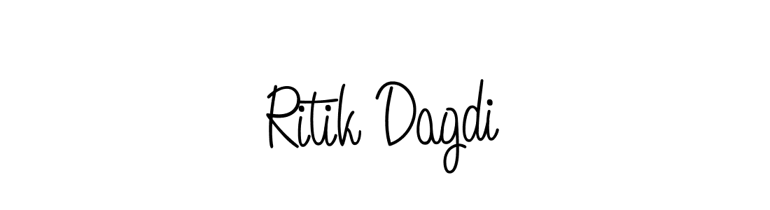 How to make Ritik Dagdi name signature. Use Angelique-Rose-font-FFP style for creating short signs online. This is the latest handwritten sign. Ritik Dagdi signature style 5 images and pictures png