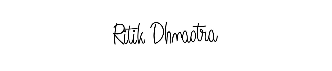 Ritik Dhnaotra stylish signature style. Best Handwritten Sign (Angelique-Rose-font-FFP) for my name. Handwritten Signature Collection Ideas for my name Ritik Dhnaotra. Ritik Dhnaotra signature style 5 images and pictures png