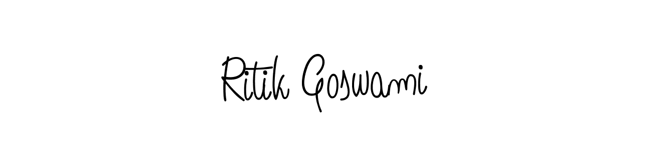 Use a signature maker to create a handwritten signature online. With this signature software, you can design (Angelique-Rose-font-FFP) your own signature for name Ritik Goswami. Ritik Goswami signature style 5 images and pictures png