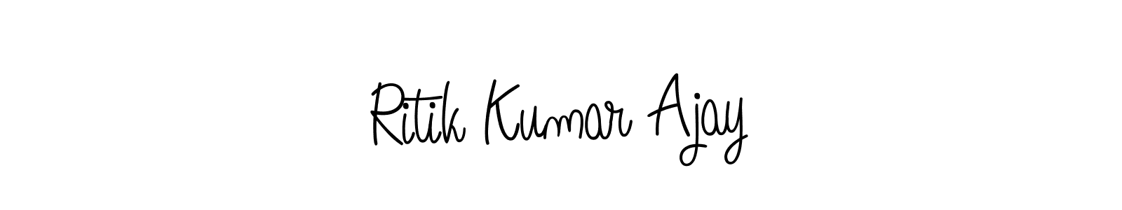 Create a beautiful signature design for name Ritik Kumar Ajay. With this signature (Angelique-Rose-font-FFP) fonts, you can make a handwritten signature for free. Ritik Kumar Ajay signature style 5 images and pictures png