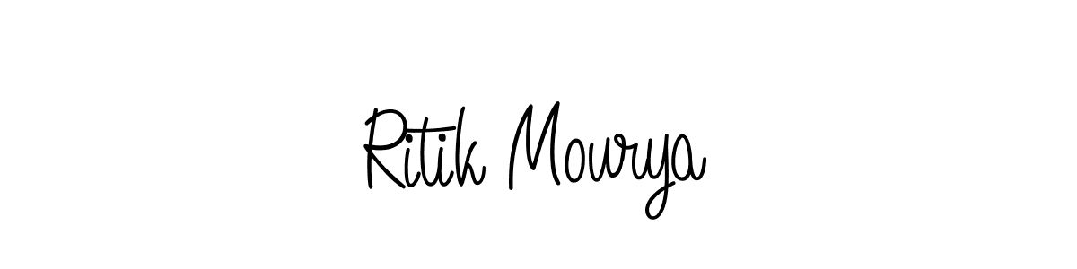 Also we have Ritik Mourya name is the best signature style. Create professional handwritten signature collection using Angelique-Rose-font-FFP autograph style. Ritik Mourya signature style 5 images and pictures png
