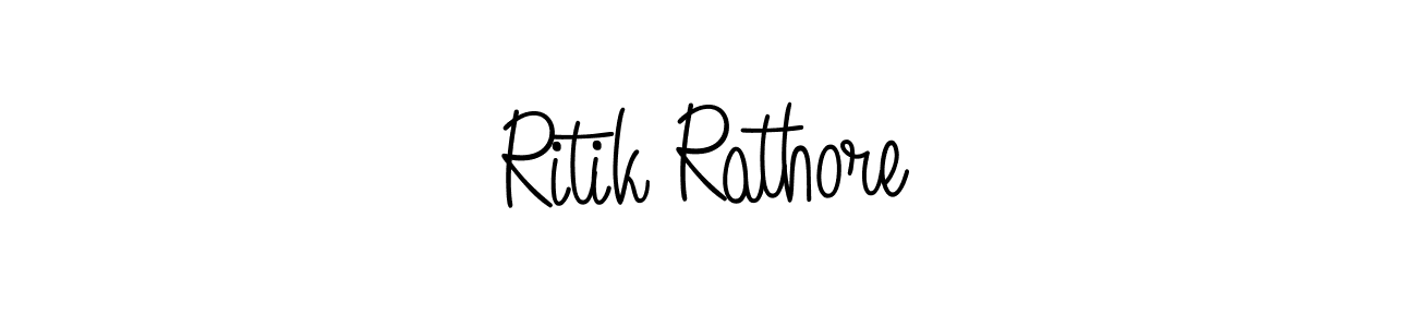 Design your own signature with our free online signature maker. With this signature software, you can create a handwritten (Angelique-Rose-font-FFP) signature for name Ritik Rathore. Ritik Rathore signature style 5 images and pictures png