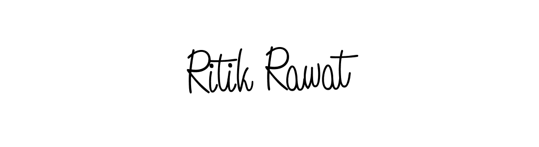 The best way (Angelique-Rose-font-FFP) to make a short signature is to pick only two or three words in your name. The name Ritik Rawat include a total of six letters. For converting this name. Ritik Rawat signature style 5 images and pictures png