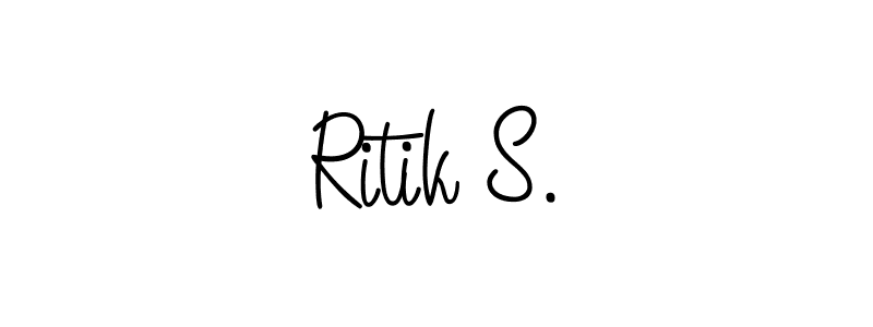 How to make Ritik S. signature? Angelique-Rose-font-FFP is a professional autograph style. Create handwritten signature for Ritik S. name. Ritik S. signature style 5 images and pictures png