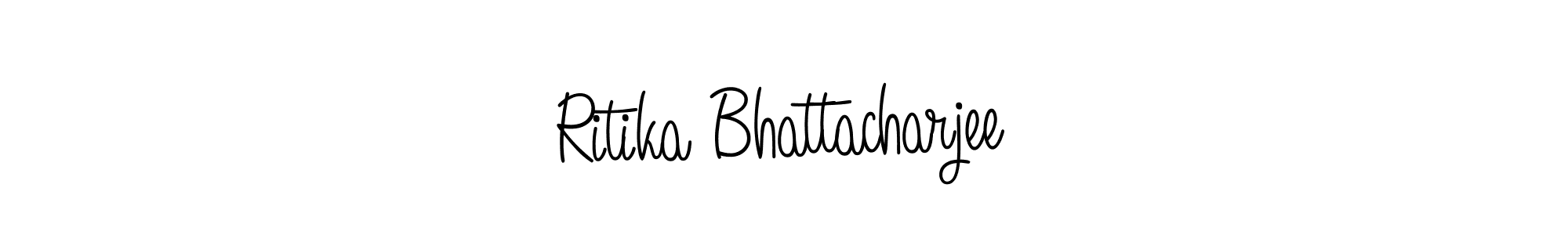 Create a beautiful signature design for name Ritika Bhattacharjee. With this signature (Angelique-Rose-font-FFP) fonts, you can make a handwritten signature for free. Ritika Bhattacharjee signature style 5 images and pictures png