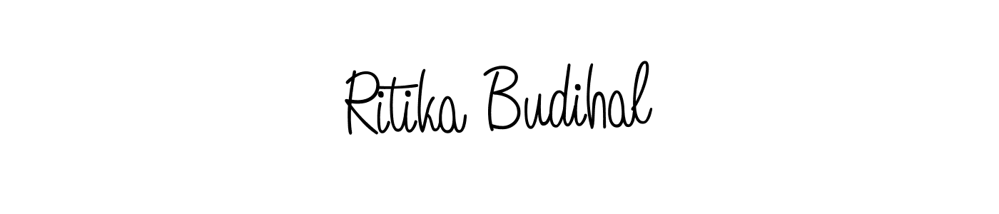It looks lik you need a new signature style for name Ritika Budihal. Design unique handwritten (Angelique-Rose-font-FFP) signature with our free signature maker in just a few clicks. Ritika Budihal signature style 5 images and pictures png
