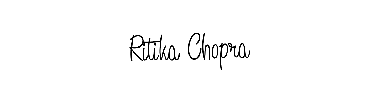 Make a beautiful signature design for name Ritika Chopra. With this signature (Angelique-Rose-font-FFP) style, you can create a handwritten signature for free. Ritika Chopra signature style 5 images and pictures png