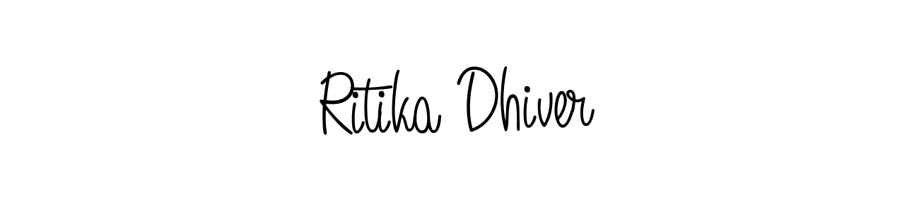 Use a signature maker to create a handwritten signature online. With this signature software, you can design (Angelique-Rose-font-FFP) your own signature for name Ritika Dhiver. Ritika Dhiver signature style 5 images and pictures png