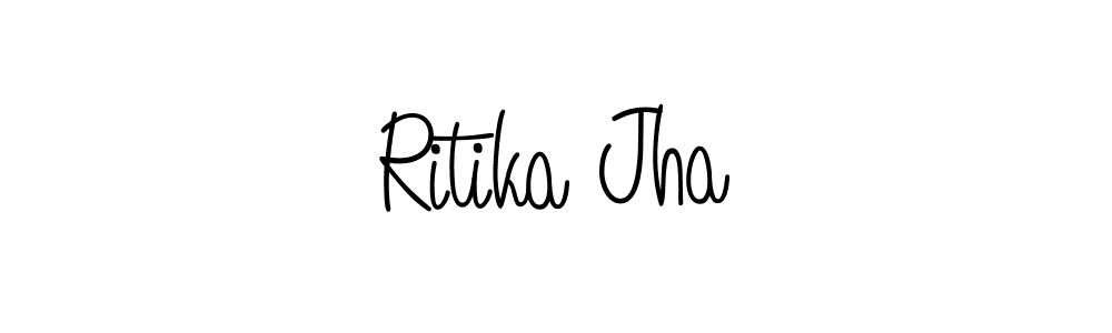 Design your own signature with our free online signature maker. With this signature software, you can create a handwritten (Angelique-Rose-font-FFP) signature for name Ritika Jha. Ritika Jha signature style 5 images and pictures png