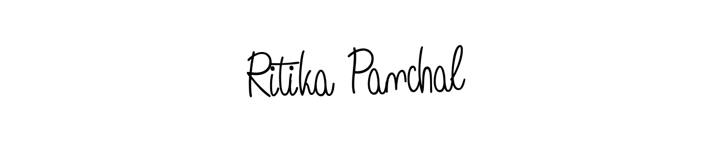 Ritika Panchal stylish signature style. Best Handwritten Sign (Angelique-Rose-font-FFP) for my name. Handwritten Signature Collection Ideas for my name Ritika Panchal. Ritika Panchal signature style 5 images and pictures png