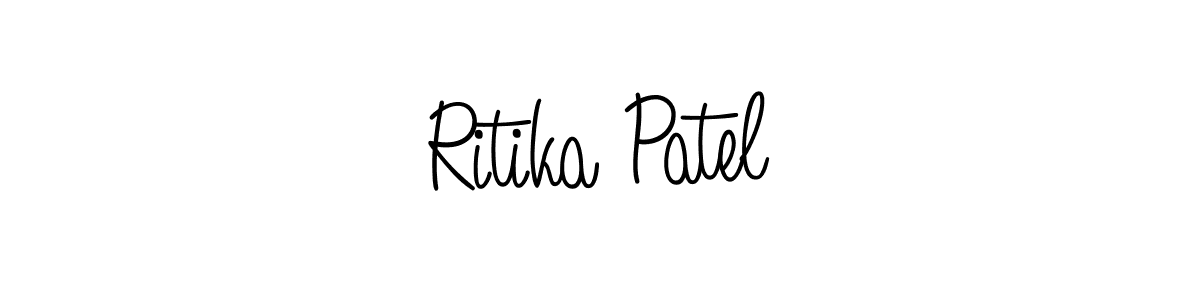 Use a signature maker to create a handwritten signature online. With this signature software, you can design (Angelique-Rose-font-FFP) your own signature for name Ritika Patel. Ritika Patel signature style 5 images and pictures png