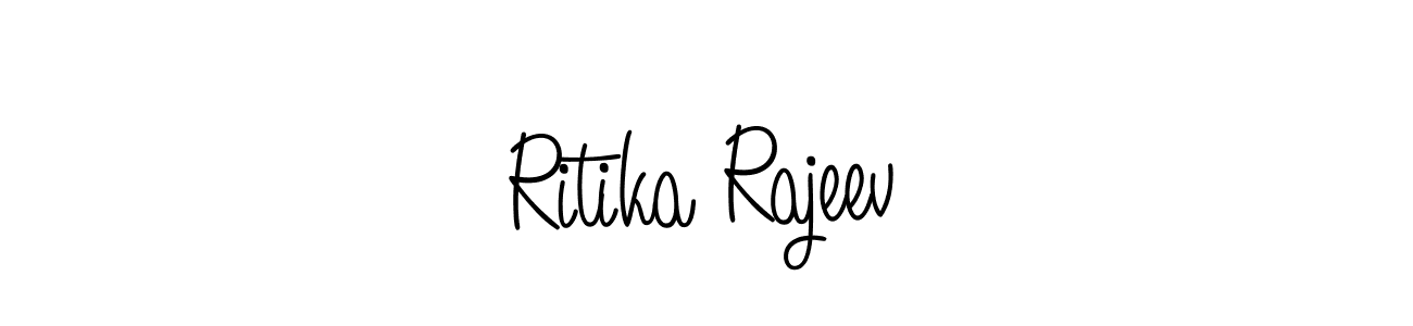 Create a beautiful signature design for name Ritika Rajeev. With this signature (Angelique-Rose-font-FFP) fonts, you can make a handwritten signature for free. Ritika Rajeev signature style 5 images and pictures png