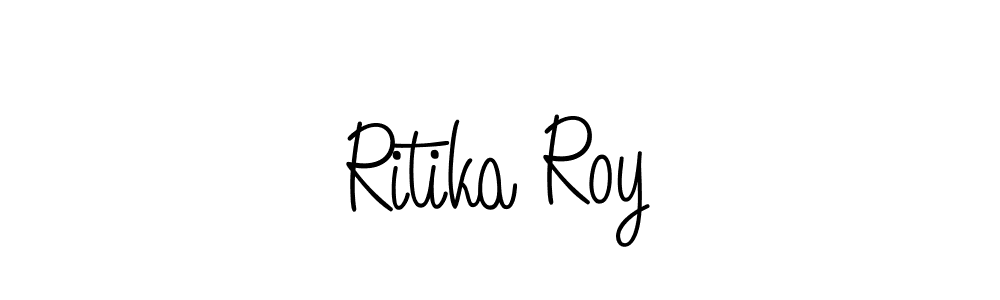 Use a signature maker to create a handwritten signature online. With this signature software, you can design (Angelique-Rose-font-FFP) your own signature for name Ritika Roy. Ritika Roy signature style 5 images and pictures png