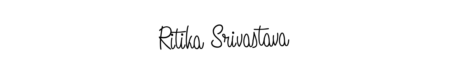How to make Ritika Srivastava name signature. Use Angelique-Rose-font-FFP style for creating short signs online. This is the latest handwritten sign. Ritika Srivastava signature style 5 images and pictures png