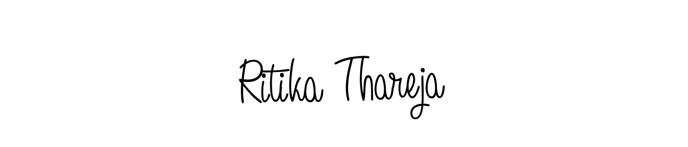 Make a beautiful signature design for name Ritika Thareja. With this signature (Angelique-Rose-font-FFP) style, you can create a handwritten signature for free. Ritika Thareja signature style 5 images and pictures png