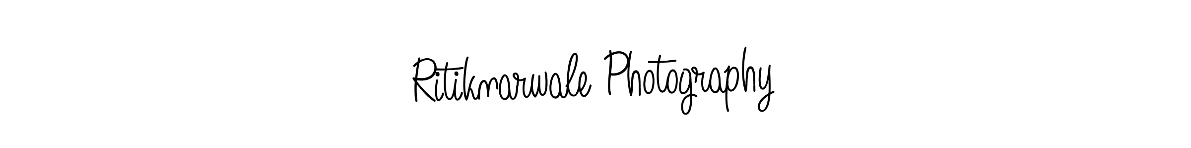 The best way (Angelique-Rose-font-FFP) to make a short signature is to pick only two or three words in your name. The name Ritiknarwale Photography include a total of six letters. For converting this name. Ritiknarwale Photography signature style 5 images and pictures png