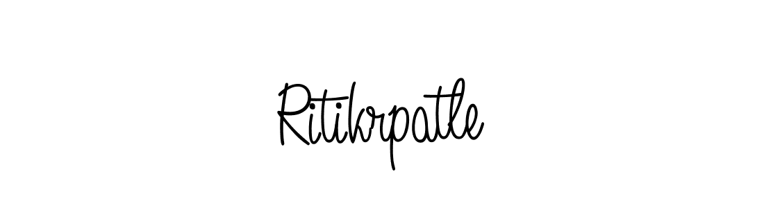 How to make Ritikrpatle signature? Angelique-Rose-font-FFP is a professional autograph style. Create handwritten signature for Ritikrpatle name. Ritikrpatle signature style 5 images and pictures png