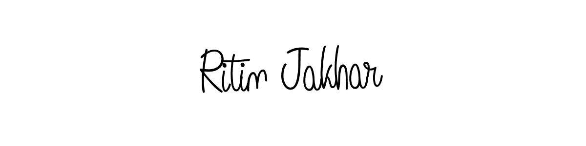 Make a beautiful signature design for name Ritin Jakhar. With this signature (Angelique-Rose-font-FFP) style, you can create a handwritten signature for free. Ritin Jakhar signature style 5 images and pictures png