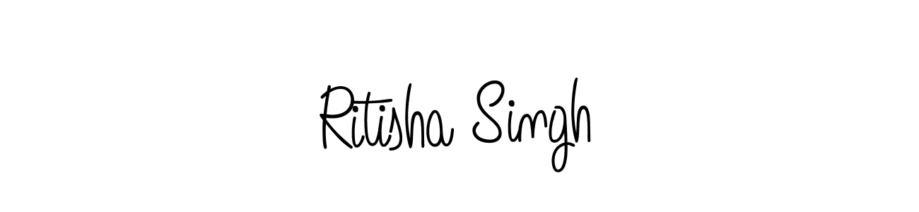 Use a signature maker to create a handwritten signature online. With this signature software, you can design (Angelique-Rose-font-FFP) your own signature for name Ritisha Singh. Ritisha Singh signature style 5 images and pictures png