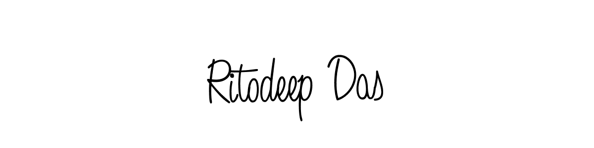 The best way (Angelique-Rose-font-FFP) to make a short signature is to pick only two or three words in your name. The name Ritodeep Das include a total of six letters. For converting this name. Ritodeep Das signature style 5 images and pictures png