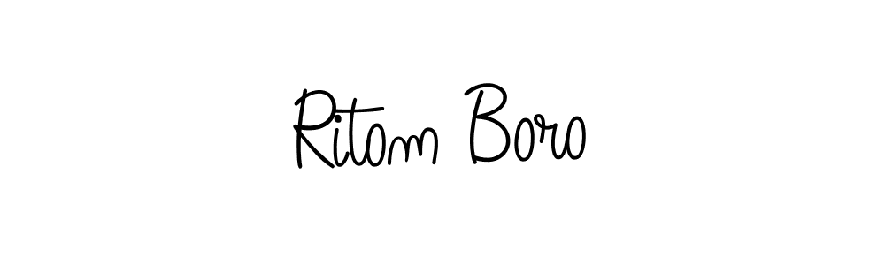 How to make Ritom Boro signature? Angelique-Rose-font-FFP is a professional autograph style. Create handwritten signature for Ritom Boro name. Ritom Boro signature style 5 images and pictures png