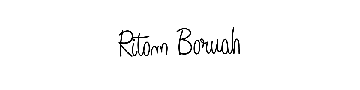 Angelique-Rose-font-FFP is a professional signature style that is perfect for those who want to add a touch of class to their signature. It is also a great choice for those who want to make their signature more unique. Get Ritom Boruah name to fancy signature for free. Ritom Boruah signature style 5 images and pictures png