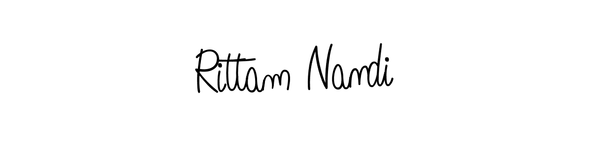 Create a beautiful signature design for name Rittam Nandi. With this signature (Angelique-Rose-font-FFP) fonts, you can make a handwritten signature for free. Rittam Nandi signature style 5 images and pictures png