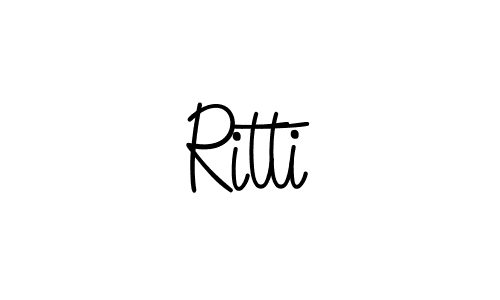 Design your own signature with our free online signature maker. With this signature software, you can create a handwritten (Angelique-Rose-font-FFP) signature for name Ritti. Ritti signature style 5 images and pictures png